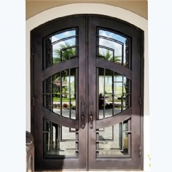 Simple Wrought Iron Double Doors