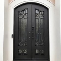 Arch Luxury Double Wrought Iron Door
