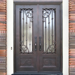 Retro Classical Wrought Iron Door