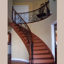 Simple Wrought Iron Spiral Stair Railing