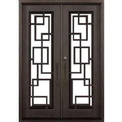 Chiness Style Homocentric Squares Steel Security Door